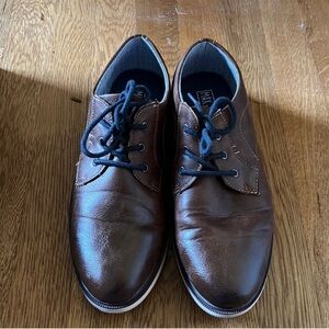 Max + Jake Brown Leather Two-Tone Oxfords